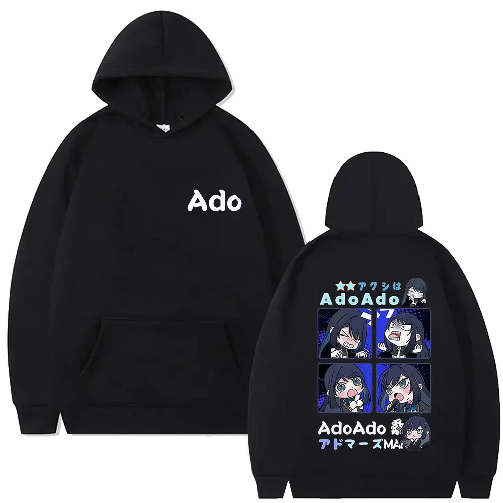 

Ado Cartoon Style Hoodie Men Women Fashion Oversized Pullover Unisex Y2k Japanese Style Hooded Tracksuit Male Casual Sweatshirt