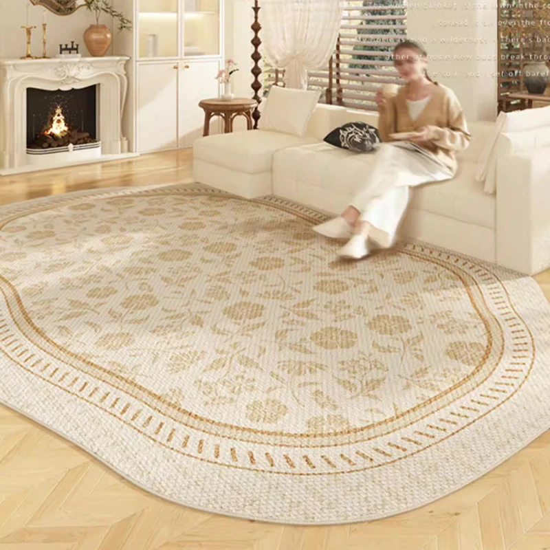 French Style Bedroom Decor Carpet Irregular Shape Carpets for Living Room Thicken Plush Lounge Floor Mat Fluffy Soft Bedside Rug