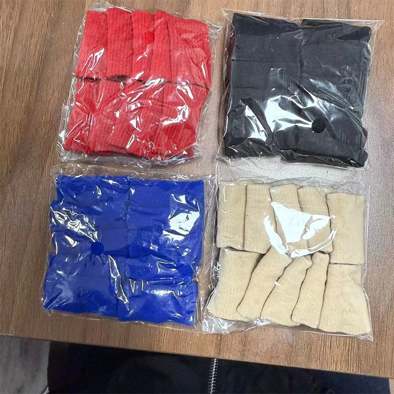 10Pcs Finger Sleeve Support Thumb Finger Splint Brace Protector Breathable Elastic Patch Tape Sports Guard Relief Pain