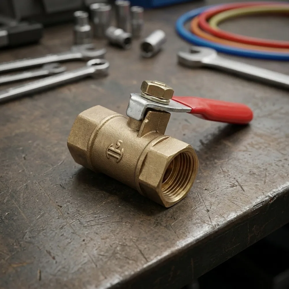 Brass Pneumatic Ball Valve with Dual Female Threads 1/8 1/4 3/8 1/2 Inch Y Type for Air and for gas Control in Pneumatic Systems