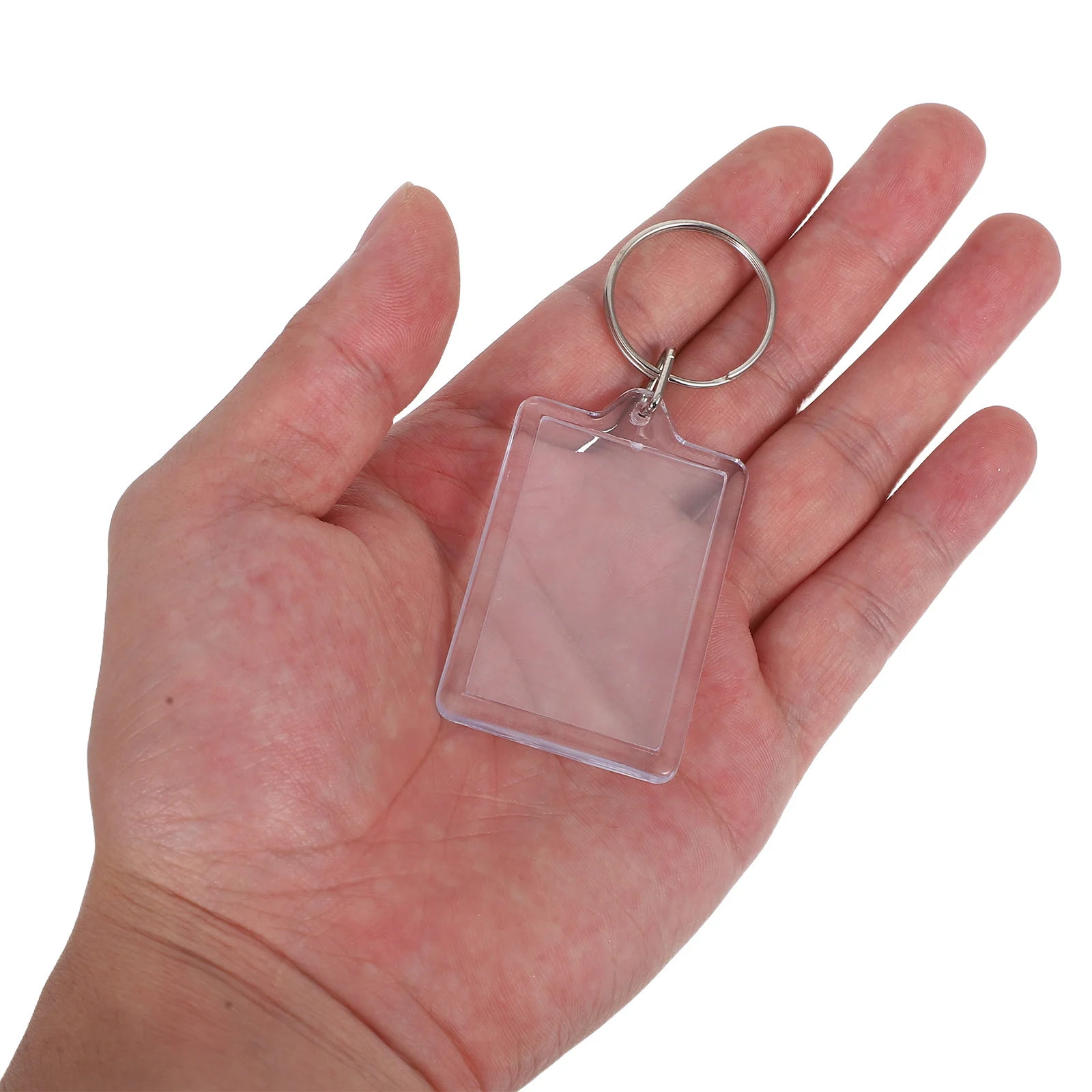 

16Pcs Picture Frame Keychain Clear Acrylic Photo Key Ring Blank DIY Holder Light Portable for Holiday Birthday Anniversary Gifts