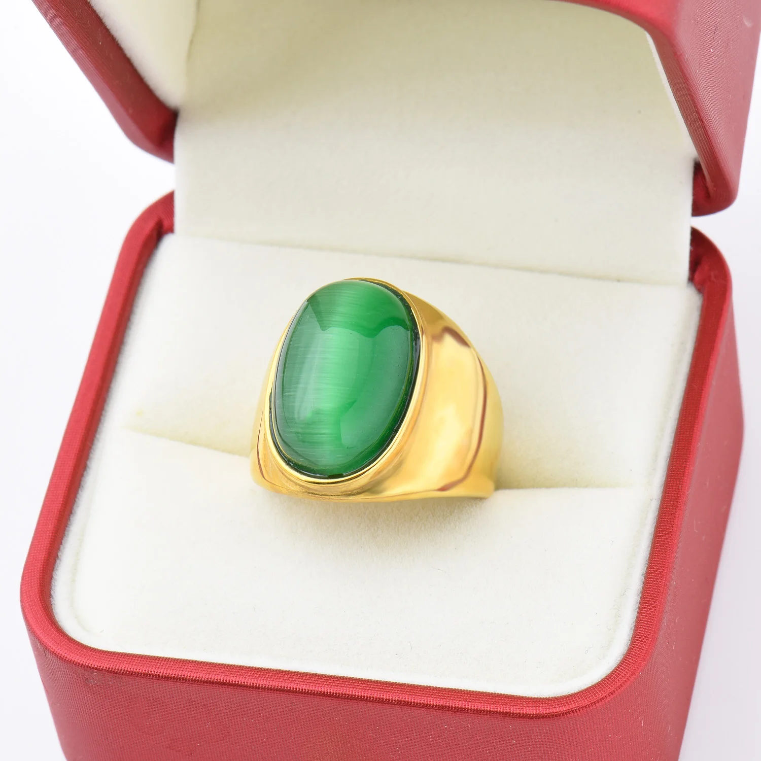 Men\'s/Women 316LStainless/Titanium Steel Onyx Texture Gilded Rings Classic Fashion Trend Jewelry Eco-Friendly Material