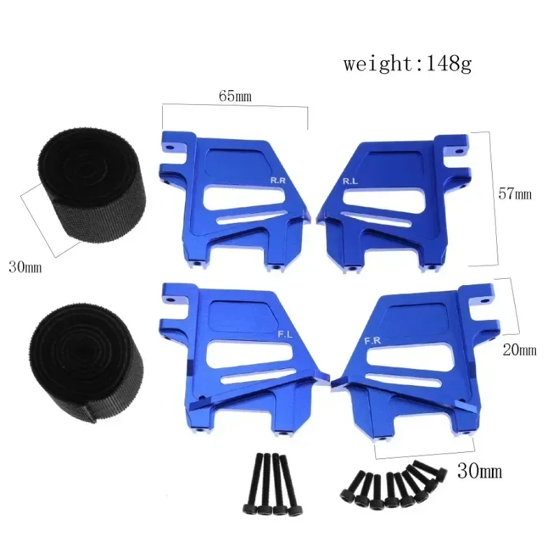 

Aluminum Alloy Battery Holder Base Mount Tray With Strap For Trxs 1/5 X-Maxx 6S 8S RC Car