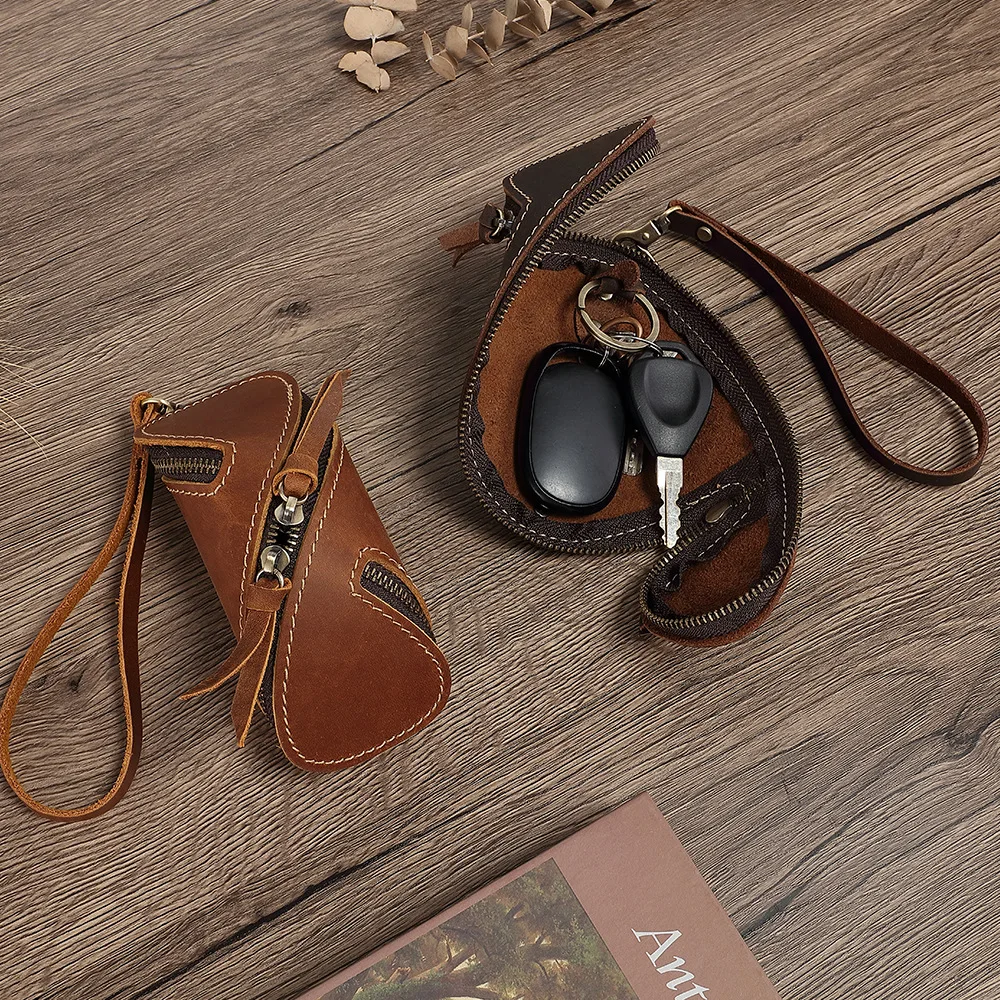 

YL-701 Fashionable Top Layer Cowhide Key Bag, Creative Design, Leather Portable Waist Hanging Bag