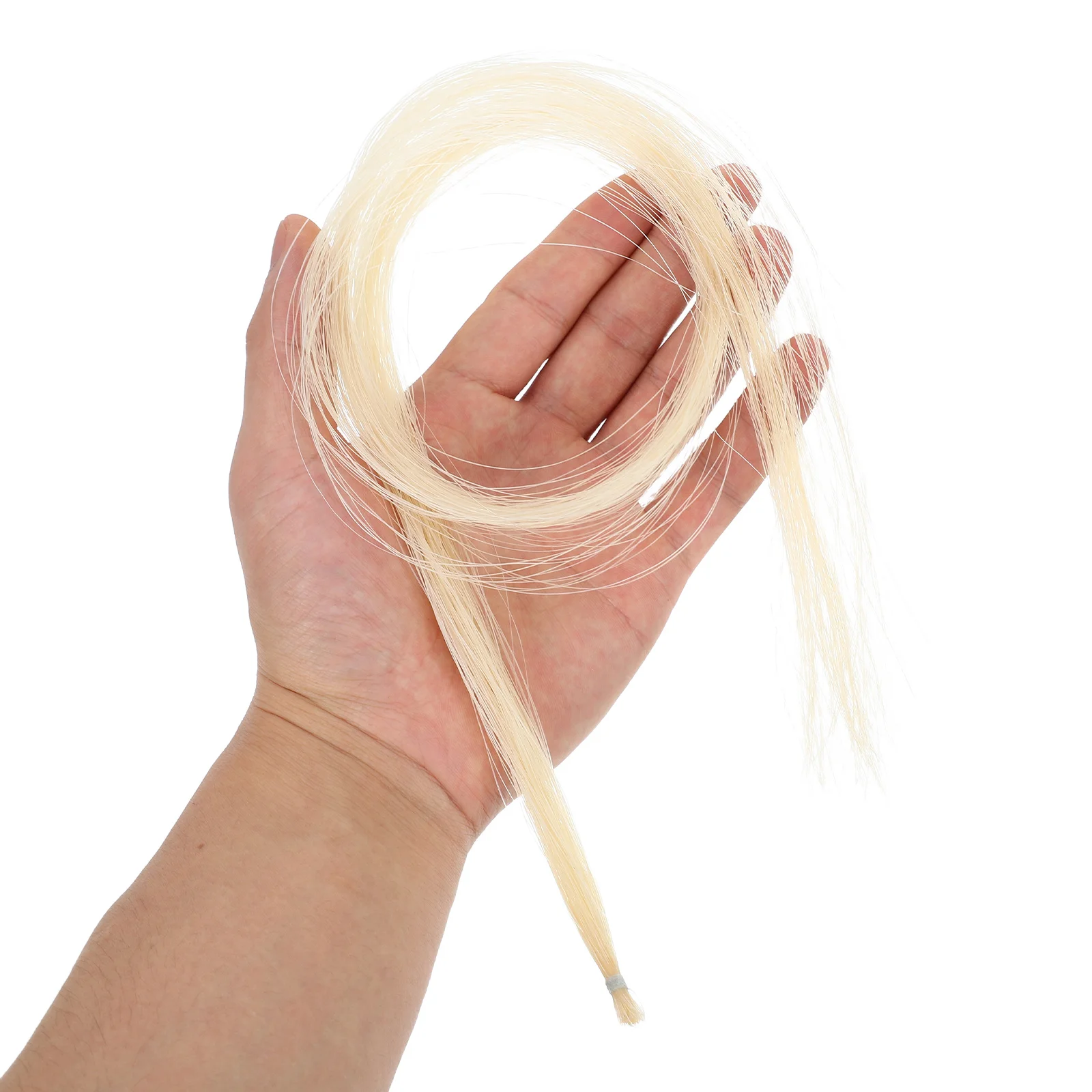 

1pcs 2 Hanks Genuine Mongolian Horse Tail Hair For Violin Viola Bow Replacement Unbleached Strong Grip Stallion Hair