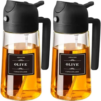 Oil Sprayer for Cooking, Kitchen 2 in 1 Spray and Pour Olive Oil Dispenser with…