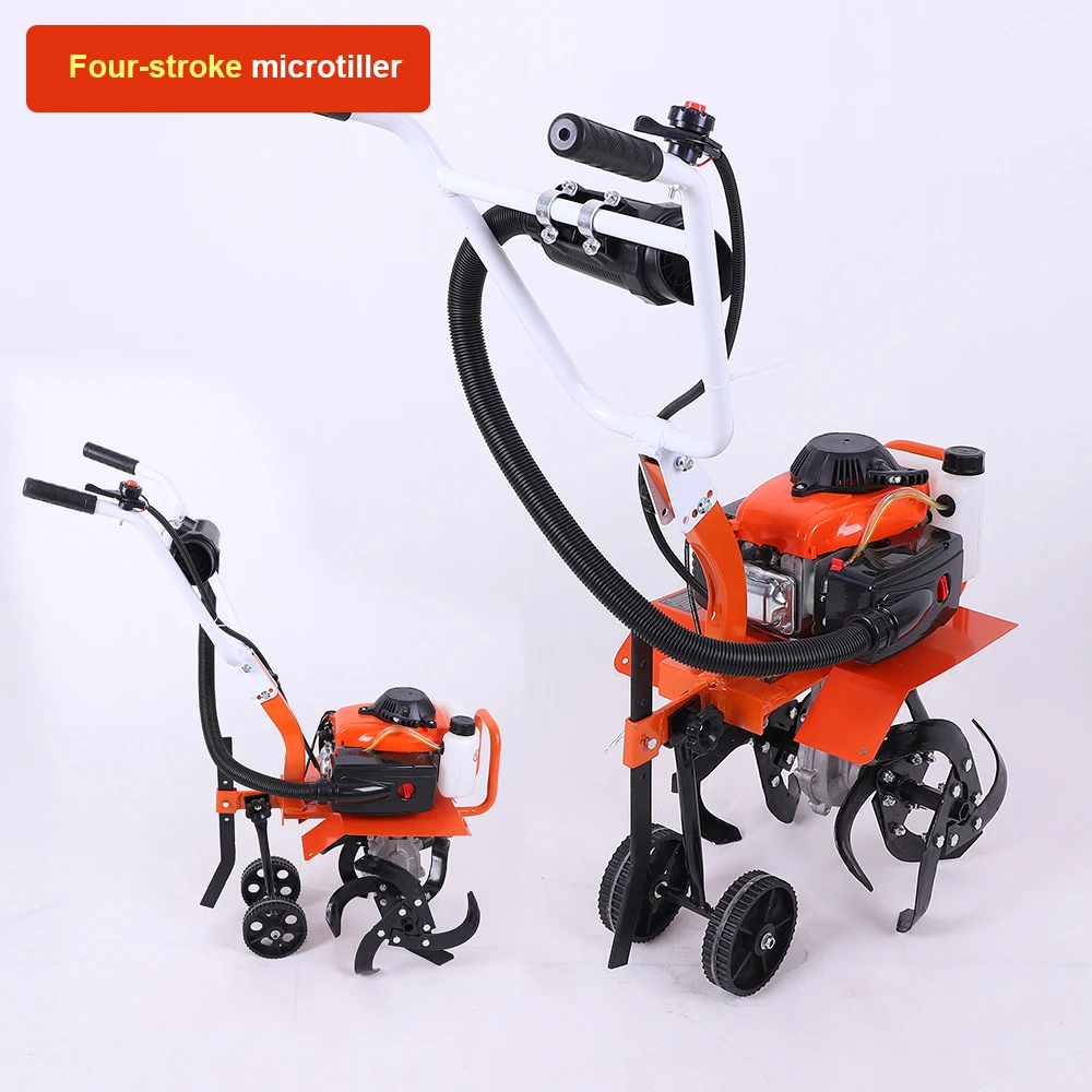 Small Gasoline Micro Cultivator Gasoline Multi-function Minitype Rotary Tiller Machinery Agricultural Garden Tools