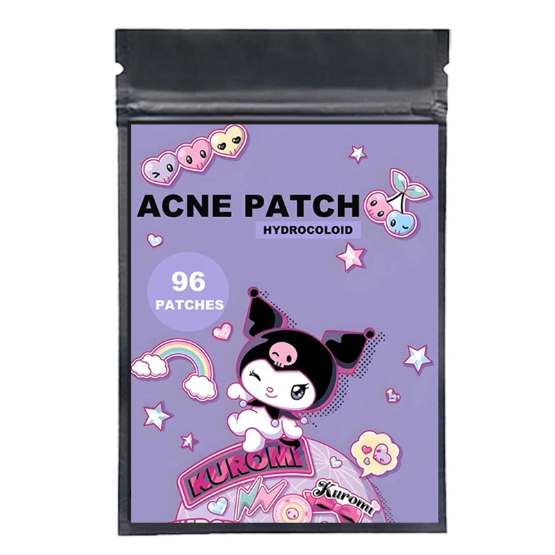 Sanrio 96 PCS/SET Kuromi Pimple Patch Acne Colorful Invisible Acne Removal Skin Care Stickers Concealer Face Spot Beauty Makeup