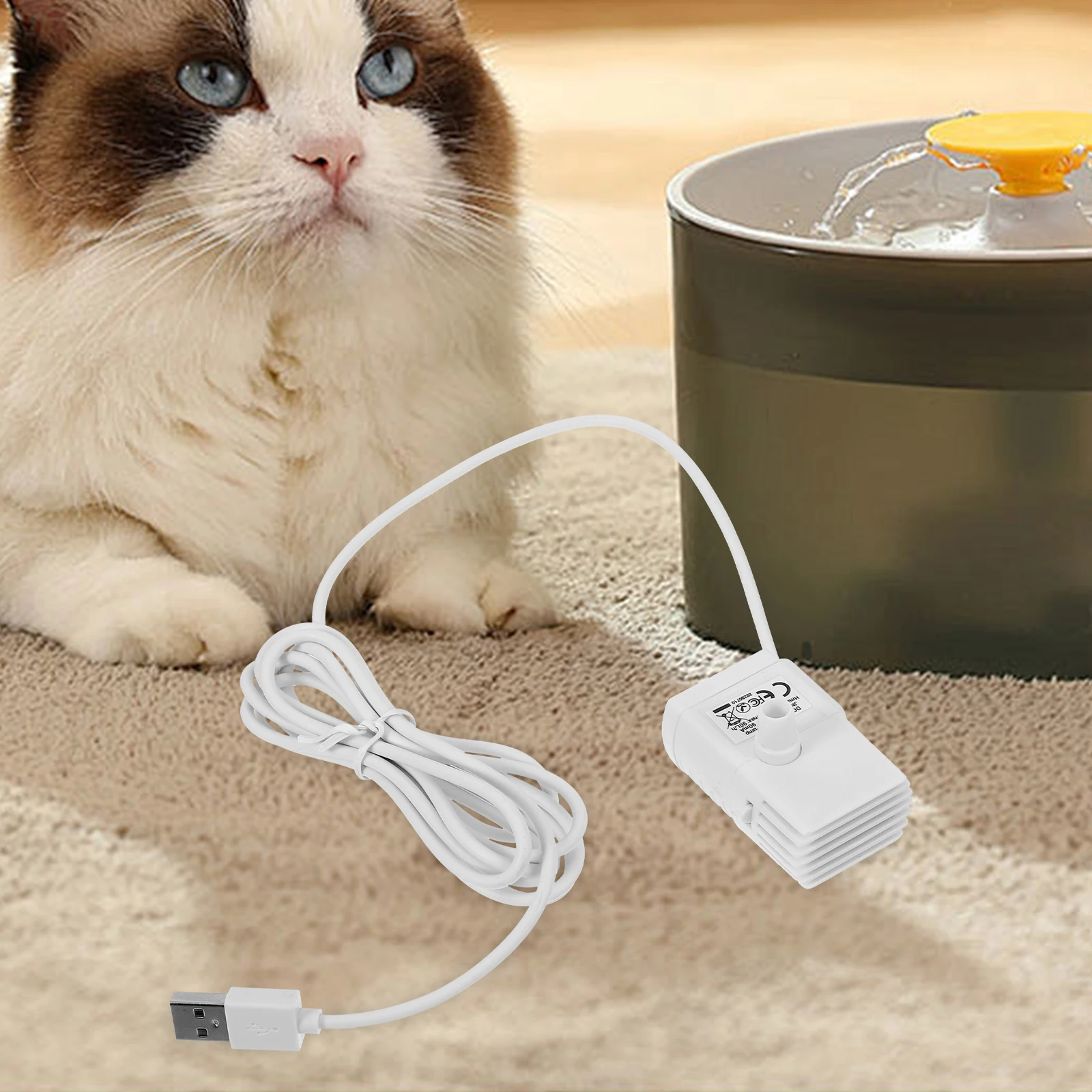 

Pet Water Dispenser Accessories Ultra Quiet Cat Fountain Pump Replacement Parts Aquarium Pond Submersible Pumps Safe Material