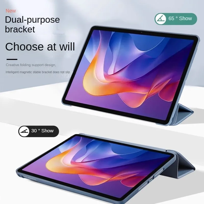 

Чехол для Xiaomi Redmi Pad 2, 11 дюймов, магнитный, тройной, из искусственной кожи, мягкая задняя подставка, чехол для Redmi Pad 2 2025, планшет, чехол