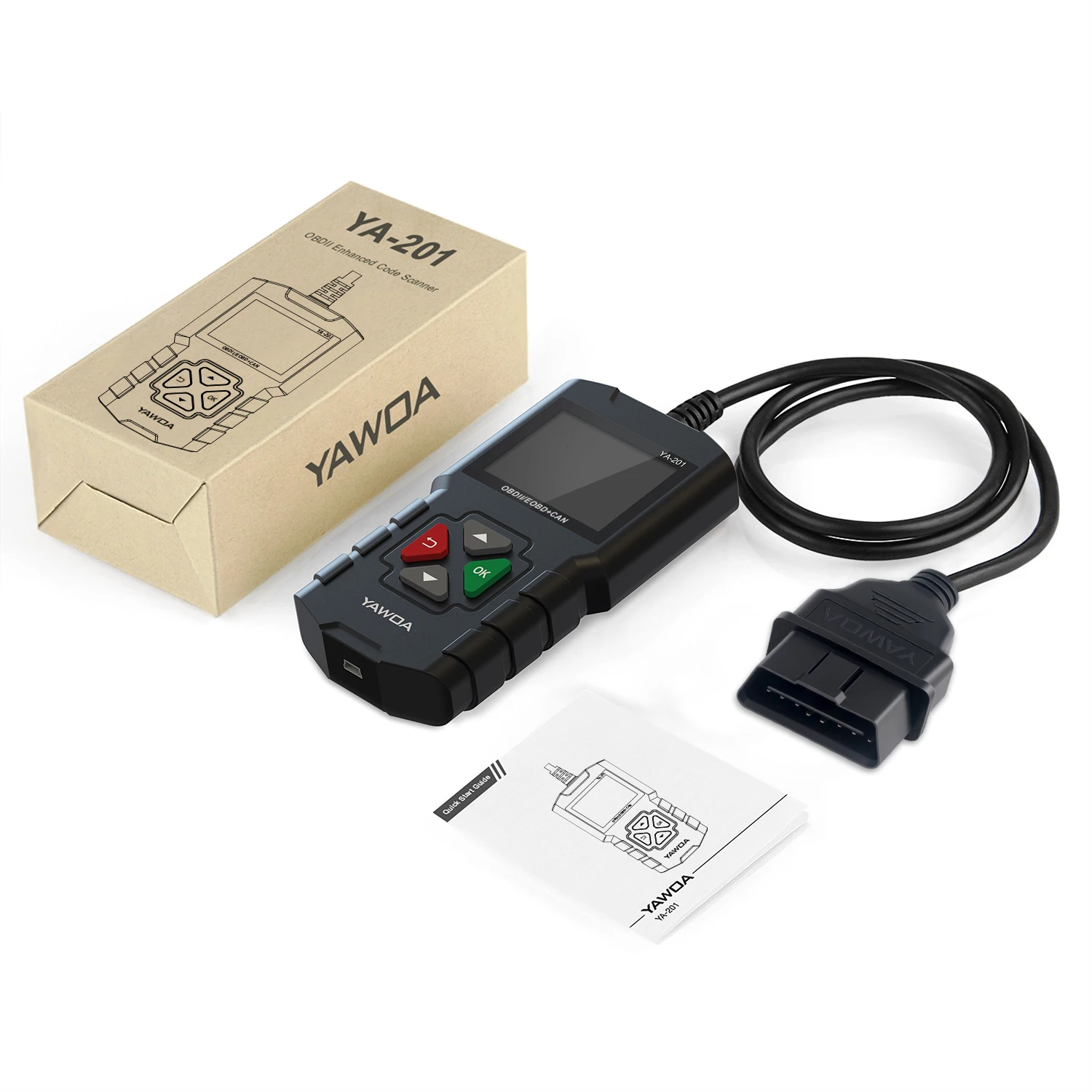 YA201 Obd2 قارئ الرمز 2.4 بوصة TFT شاشة ملونة عالية لفحص المحرك أدوات تشخيص السيارات مع وظيفة شاشة #3