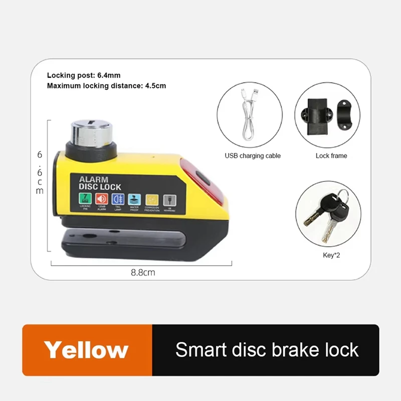 Super Sale Motorcycle Alarm Disc Brake Lock 120dB Loud Anti Theft Alarma Moto