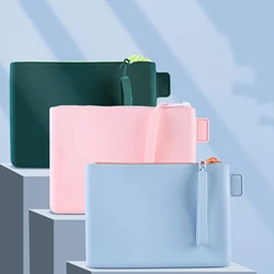 Small Square Silicone Cosmetic Storage Bag Large Capacity Travel Portable Waterproof Storage Bag