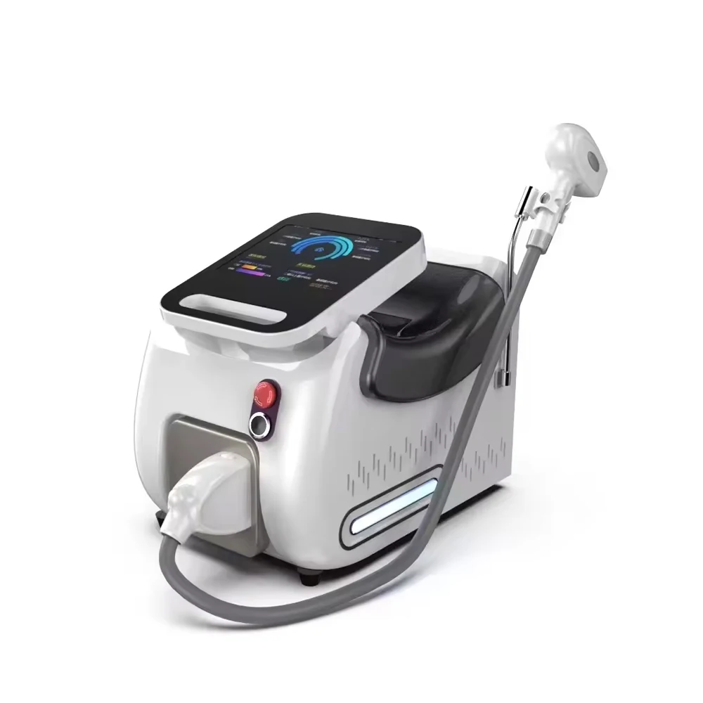 Draagbare Diode Laser Shr Haarverwijderingsmachine 755 808 940 1064 Quadra Golflengte Ijs Koeling Epilatie Vriespunt Epilator