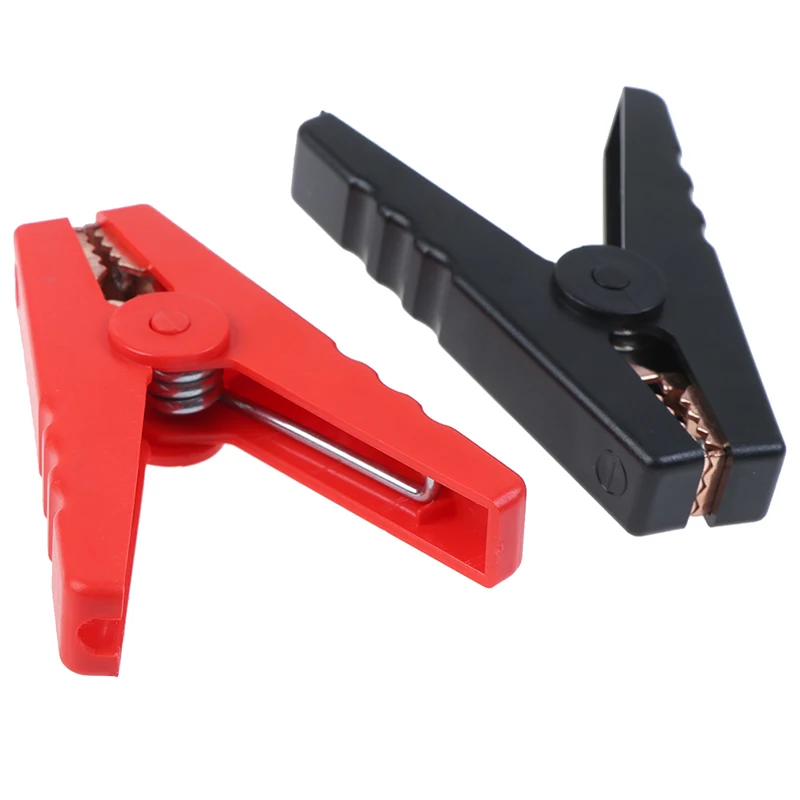 1/2pcs 100a Electrical Crocodile Alligator Car Battery Micro Insulated Clips Clamps Connector 90mm For Electric Project