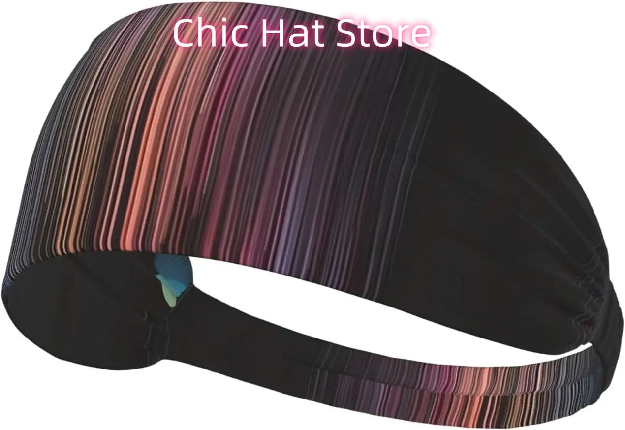 

Colorful Rainbow rain Elastic Exercise Headband, Fitness Exercise Yoga Cycling Headband, Outdoor Sports Elastic Sweat-Absorbing