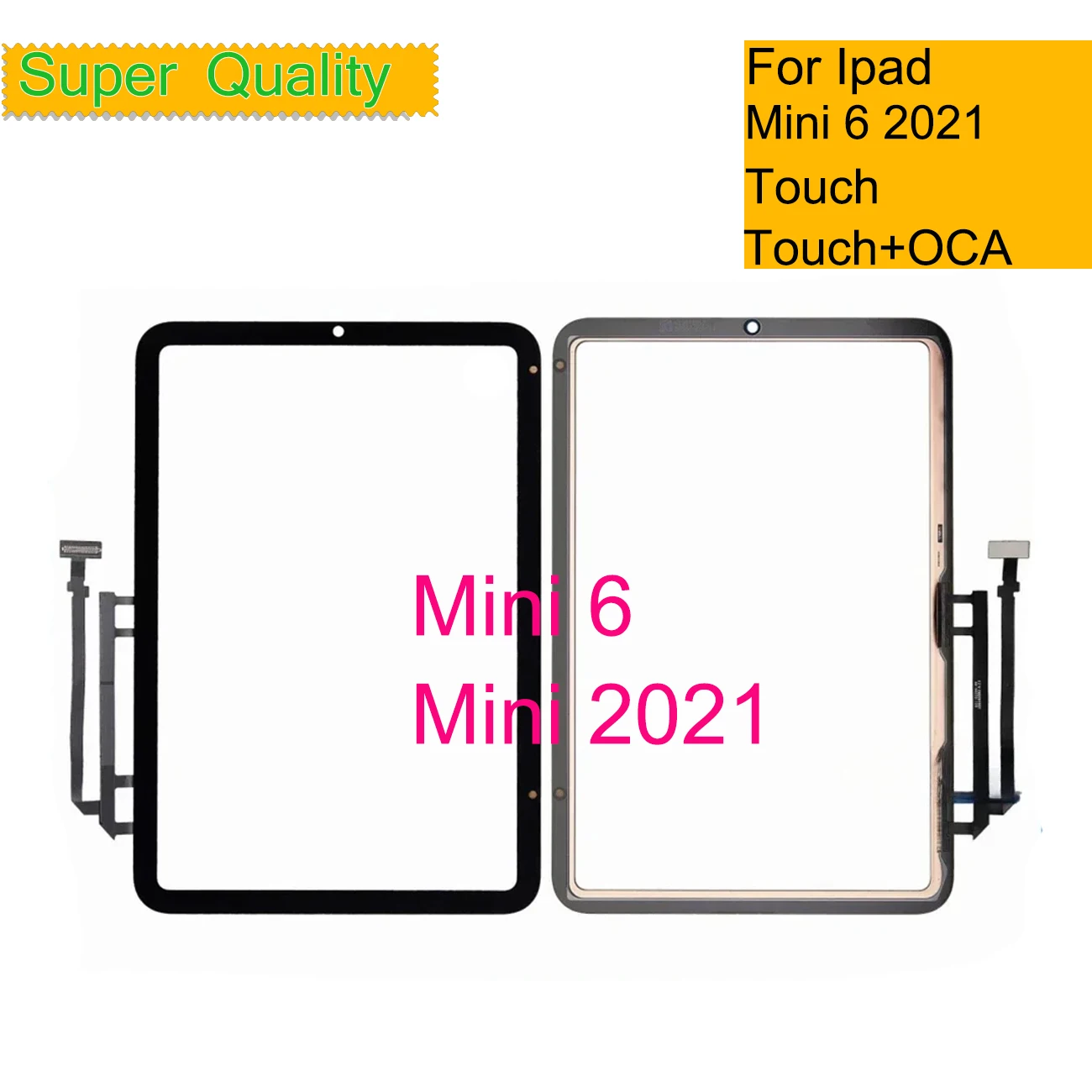 10Pcs/Lot For Apple iPad Mini 6 6th Touch Screen Digitizer Panel For iPad Mini 2021 A2568 Touch Glass Sensor With OCA Repair