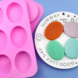 6 consecutive large oval silicone cake molds, handmade soap molds, cold process soap molds, scented candle molds DIY