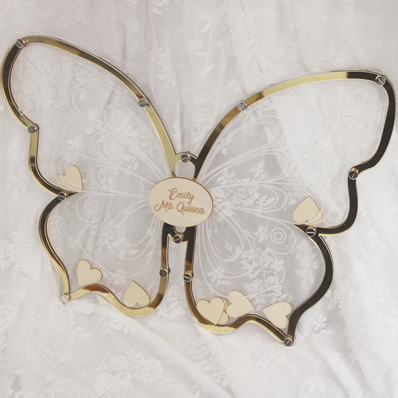 مخصص الحلو 16 سجل الزوار البديل فراشة ، ضيف حفل زفاف كتاب البديل فراشة ، Quinceanera ضيف كتاب فراشة #3