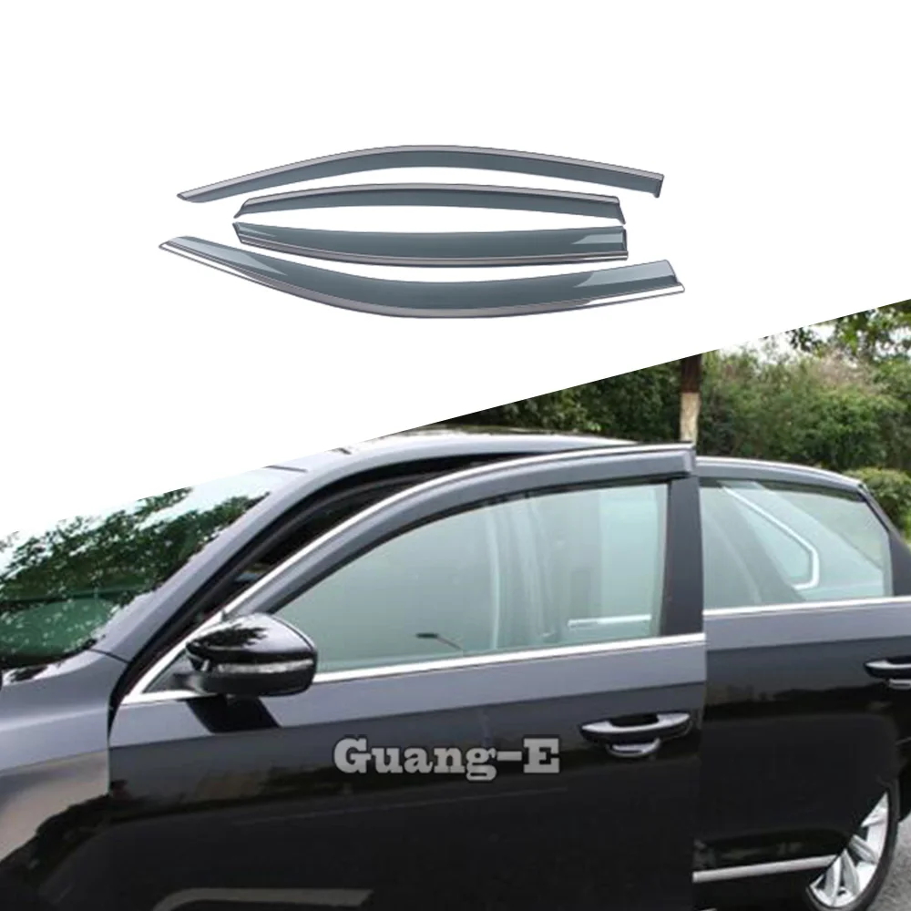 

For Volkswagen VW Passat 2019 2020 2021 2022 2023 Window Visors Sun Shade Rain Guard Cover Side Deflectors Car Accessories 4Pcs