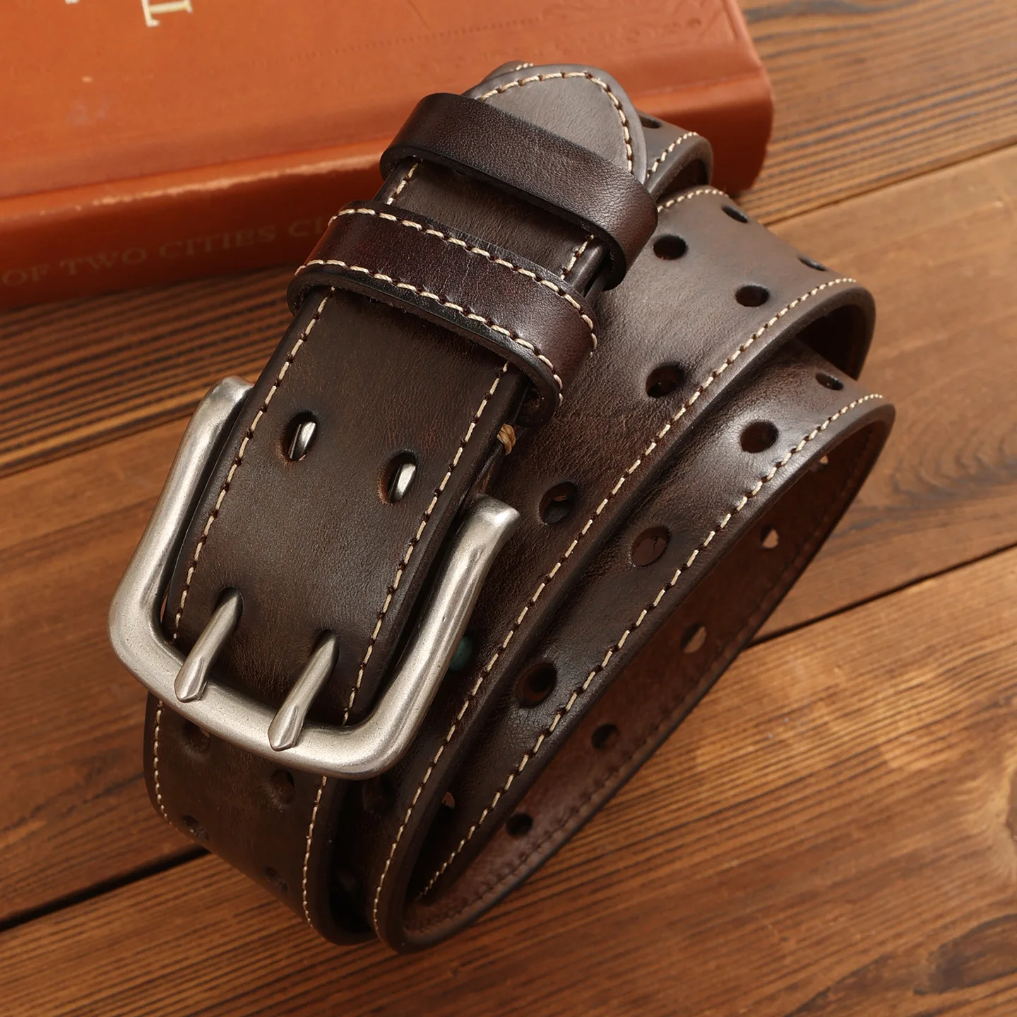 

Мужской ремень с ажурным дизайном, модной пряжкой-застежкой, простой стиль для джинсов и повседневных брюк.