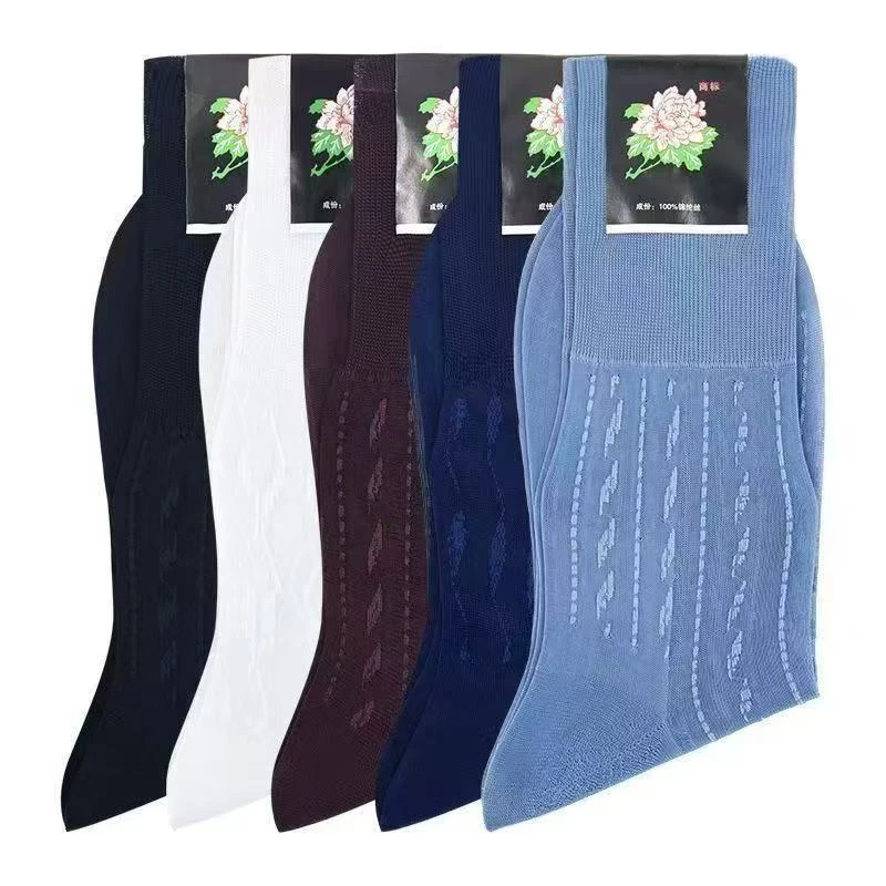 

10 Pairs Men Socks Men Quality Double Bottom Nylon Socks Man Suit Formal Dress Thin Short Silk Stockings Male Socks Wholesale