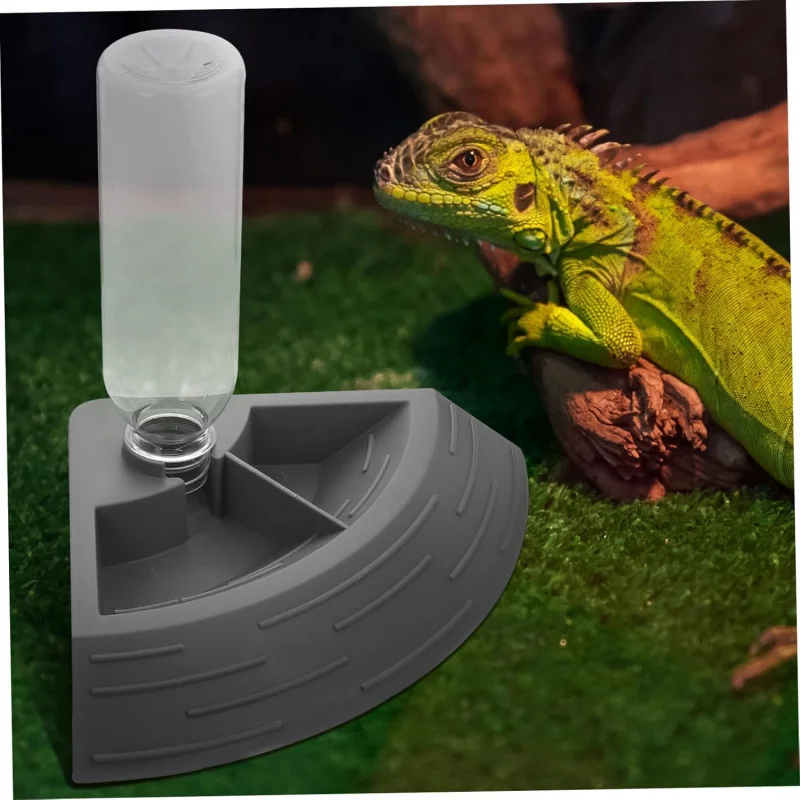 

Ползающая вода для кормления домашних животных 2-в-1 90 ° Прямоугольная веерообразная опора для еды, рогаста лягушка, земляная черепаха, ящерица, хамелеон р.