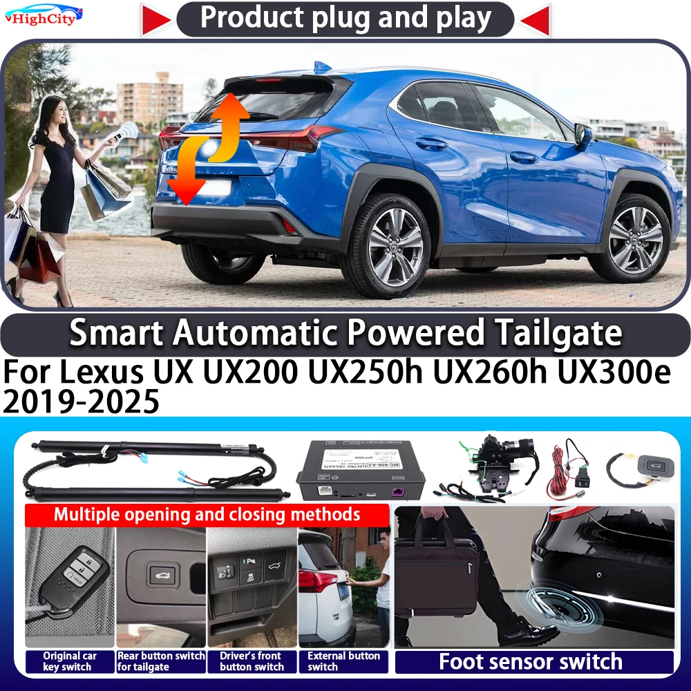 لكزس UX UX200 UX250h UX260h UX300e 2019-2025 OEM الذكية التلقائي بالطاقة الباب الخلفي مفتاح الجذع رفع إغلاق عدة السلطة الباب الخلفي #1