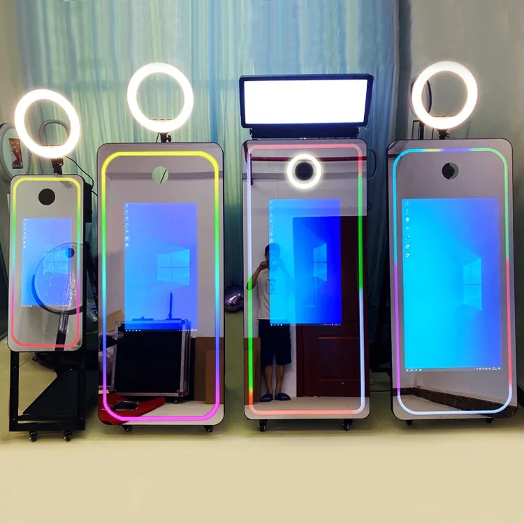 

Selfie Mirror Photo Booth With 32 43 inches Touch Screen Photo Booth Self Digital Magic Mirror PhotoBooth Con Camera And Printer