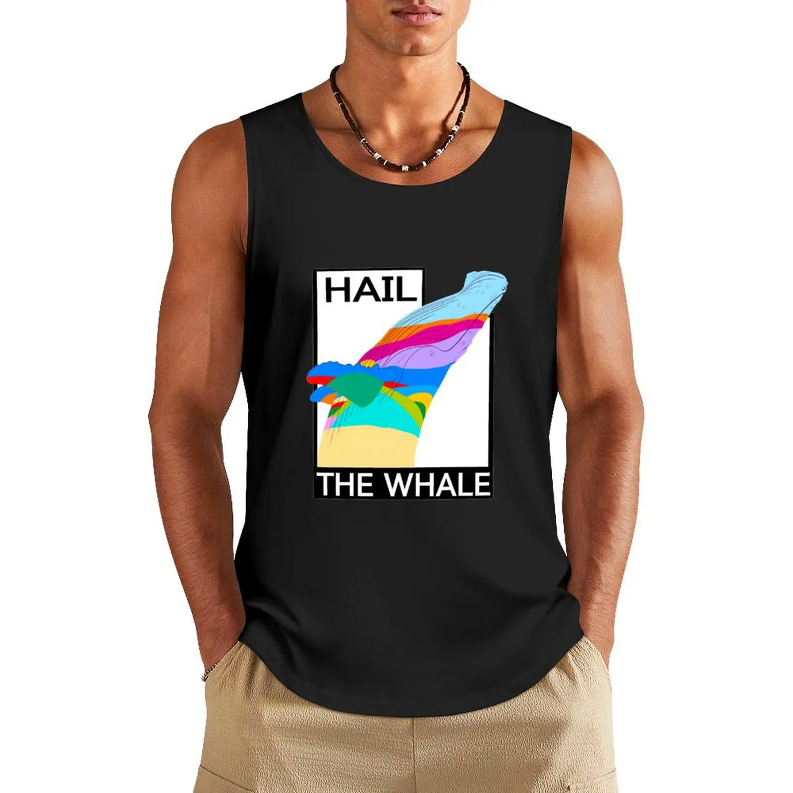 

Hail the Whale- Utah Tank Top sleeveless Men's t-shirts training weight vest Men's sports t-shirt