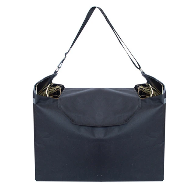 حقيبة قش الحصان المعلقة ذات التغذية البطيئة، حقيبة تخزين شبكية سهلة التعبئة #4