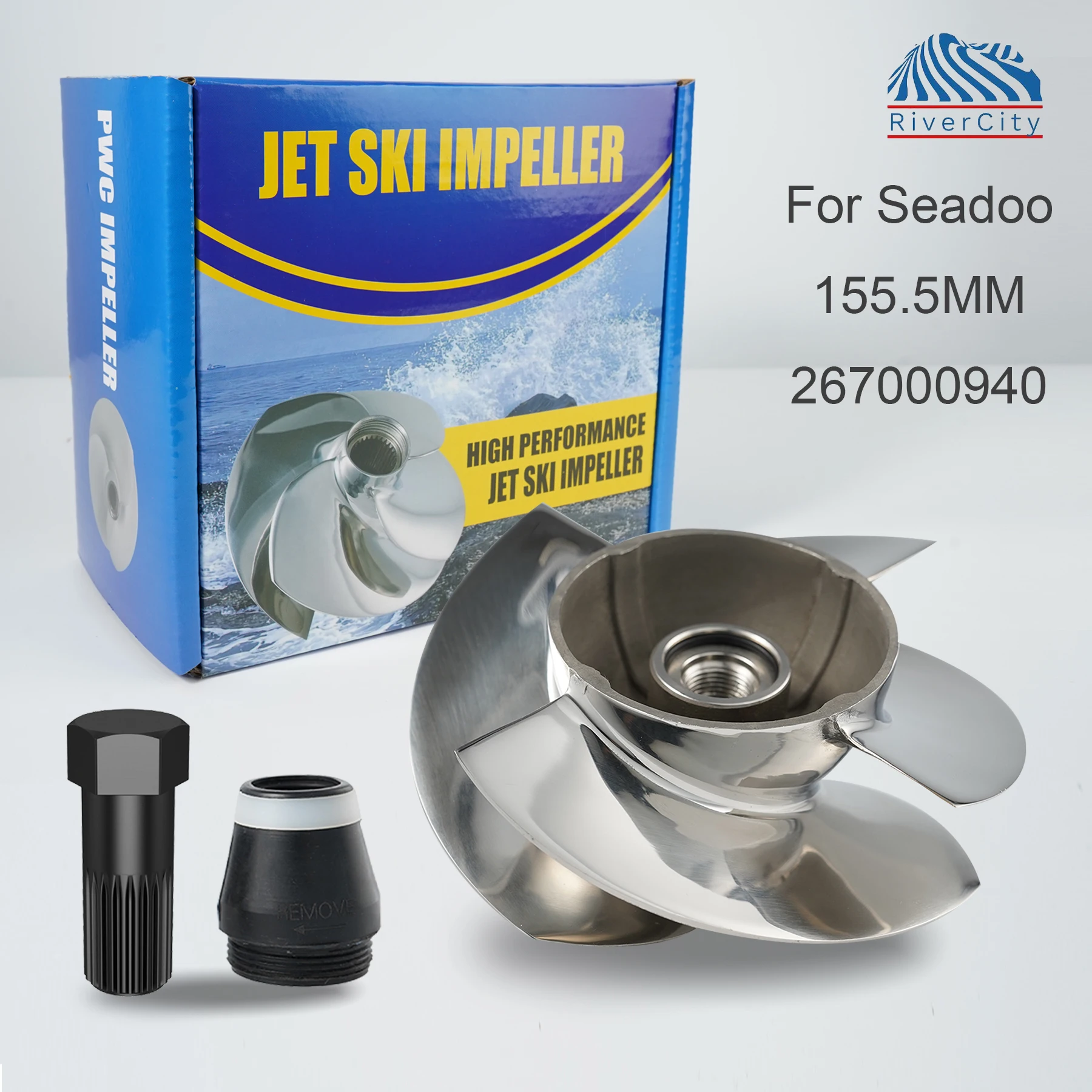

Replaced Solas Fit Seadoo Jet Ski Impeller GTI LTD/SE 155 155.5MM OEM:267000940 4 Blades BRP parts Watercraft PWC Accessories