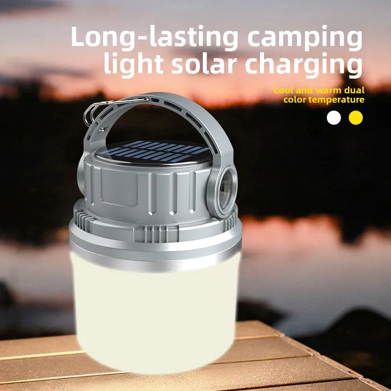 

Portable Camping Light LED Solar Powered Lantern USB Rechargeable Camping Light, Hanging Camping Tent Light