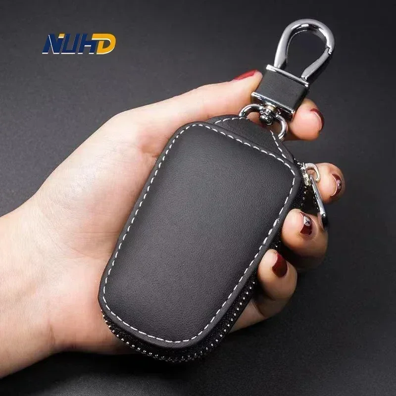 Leather Car Key Case Universal Keychain For BMW Audi VW Toyota Bentley Ferrari Lamborghini Alfa Key Cover Protector Accessories