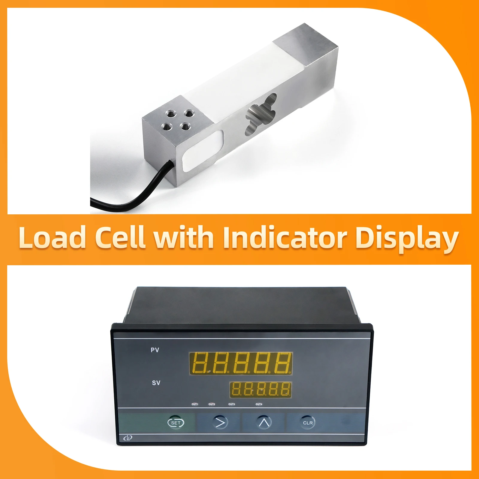 Load Cell Sensor with 5 Digital Indicator Display,Test the Pressure Tension Gravity Sensor 100KG 200KG 350KG