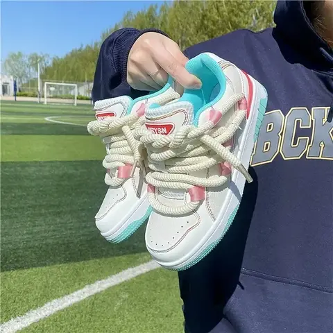 Zapatillas Mujere용 스니커즈, 여성용 테니스 신발, 여성 패션 플랫폼 트레이너, 캐주얼 스포츠, 기본 가황 신발, 2024