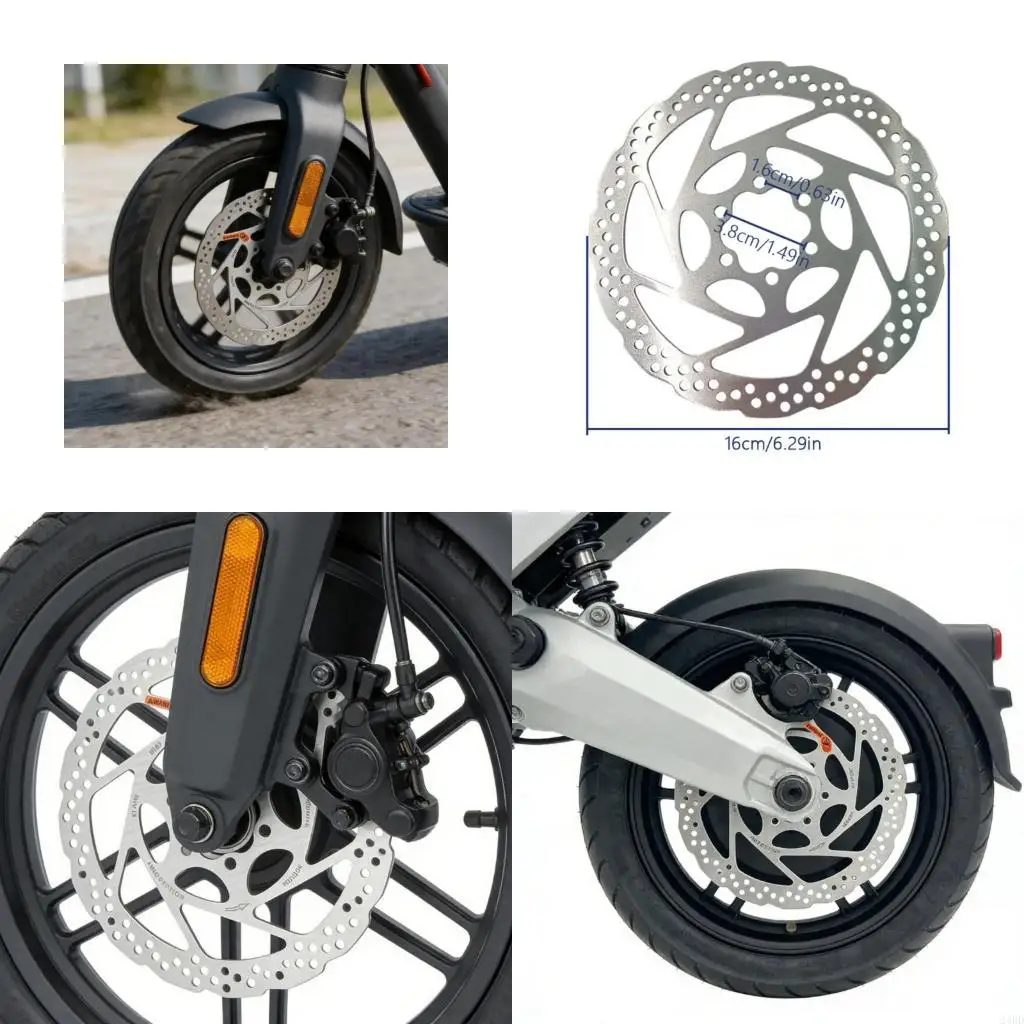 

Metal Scooter Brake Disc 6 Hole Brake Disc with Fast Heat Dissipation High Wear Resistance and Reliability Braking 24BD