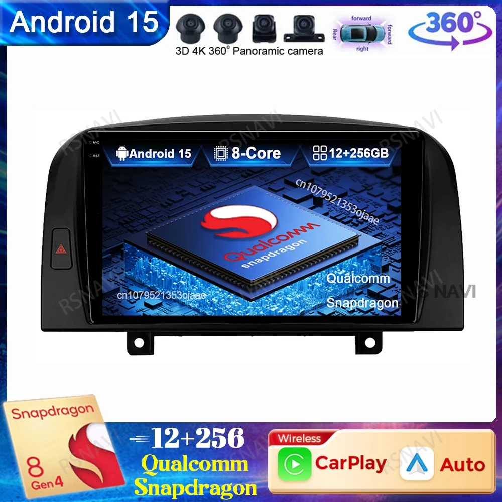 

Android 15 Car Radio For Hyundai SONATA NF 2004 2005 2006 2007 2008 GPS Viedo Player Multimedia DVD Autoradio Qualcomm QLED DSP