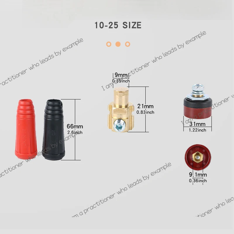 DKJ10-25 35-50 50-70 70-95 TIG Welding Machine Quick Fitting Female Male Cable Connector Clamp Socket Plug Adaptor For Dinse 4P