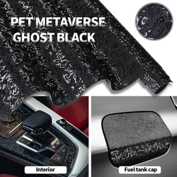Carbon Fiber Film Forge Cosmic Ghost Black Sticker PET Waterproof Motorcycle Modified Film Car Body Tuning Decor Car Accessories