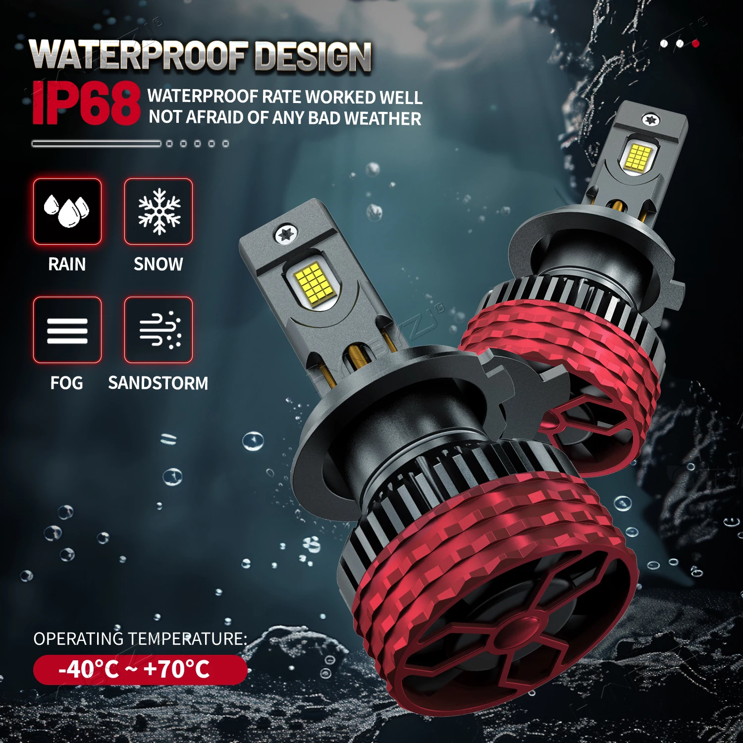 2 قطعة 6800 واط H7 LED العلوي 11800000LM H4 LED أضواء لسيارة H1 H3 H8 H11 H13 HB3 HB4 HIR2 9005 9006 9012 9007 9008 12V 24V