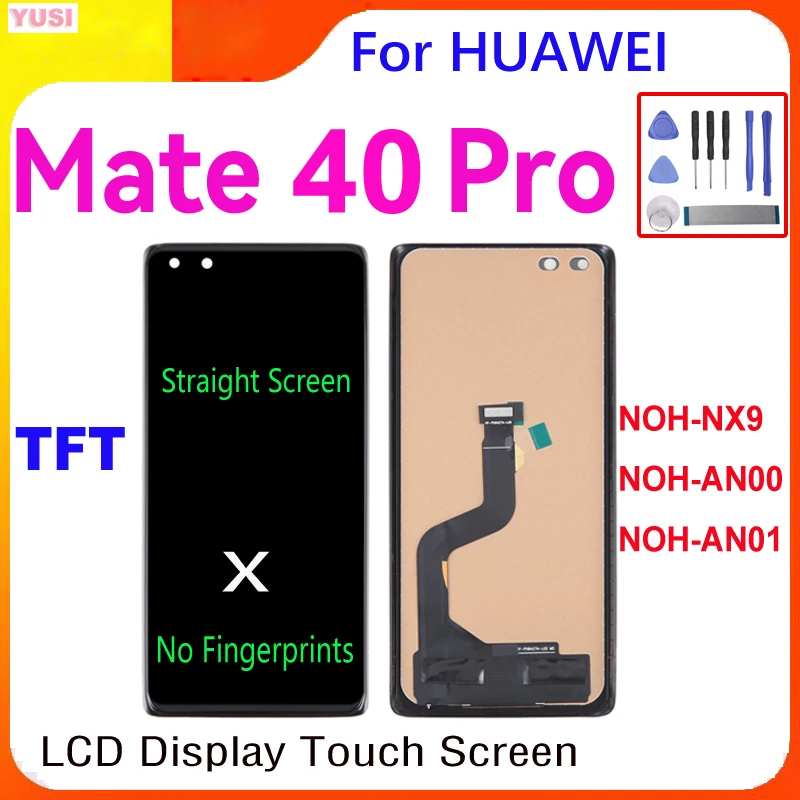 

6.76" For Huawei Mate 40 Pro LCD Display Touch Screen Digitizer Assembly For Huawei Mate 40 Pro NOH-NX9, NOH-AN00, NOH-AN01 LCD