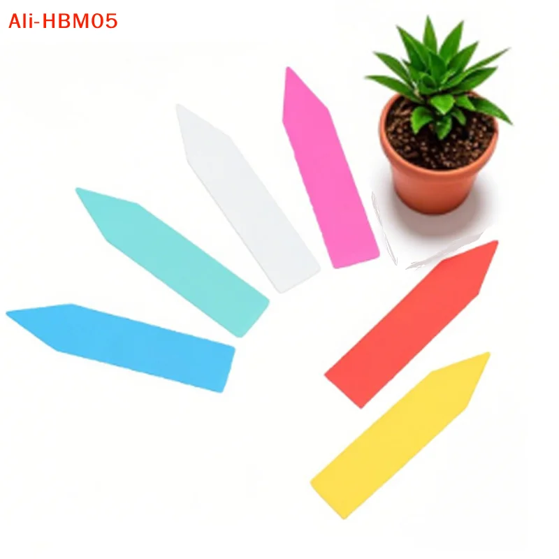 (HB05)100pc Garden Plant Tag Label PVC Waterproof Hanging Tagging Nursery Pot Marker Flower Plants Garden 5*1cm Ornaments