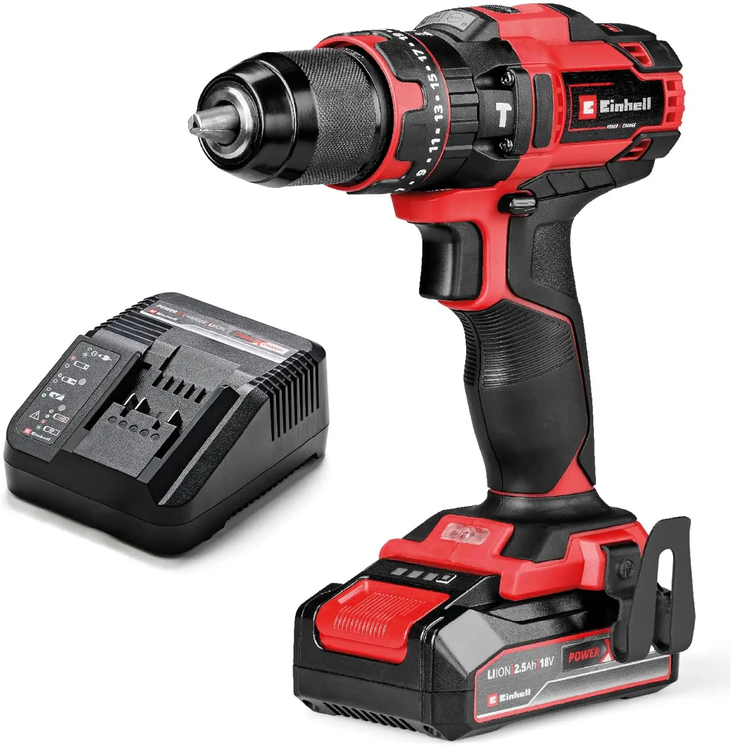 Einhell Akku-Schlagbohrschrauber TE-CD 18/44 Li-i (1x2,5Ah) Power X-Change (18 V, 44 Nm,