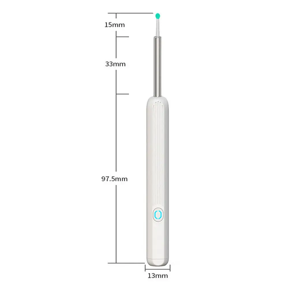 1Set Wireless Ear Cleaning Otoscope White High Resolution 1296P Lens Ear Scoop Camera Earwax Removal Kit Portable Tool