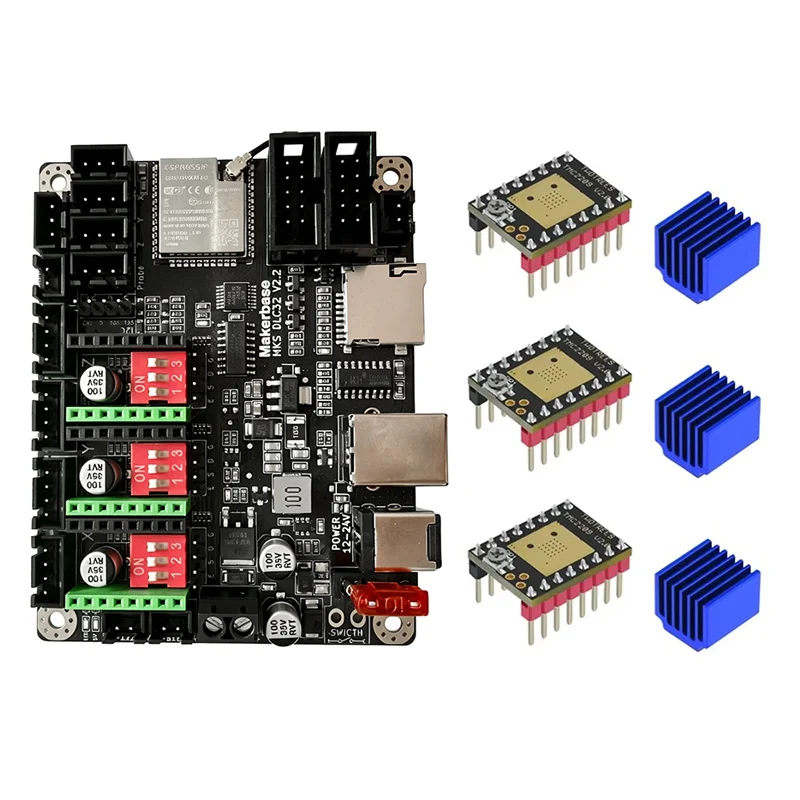 Makerbase MKS DLC32 V2.2 Offline Controller Control Board 32bit Motherboard ESP32 WIFI TS24/TS35 Screen For CNC Laser Engraver view 3