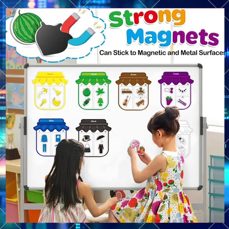 

Magic Magnetic Color Sorting Set - Color Sorting Toys For Toddlers, Color And Shape Sorting, Preschool Time Learning-AA02