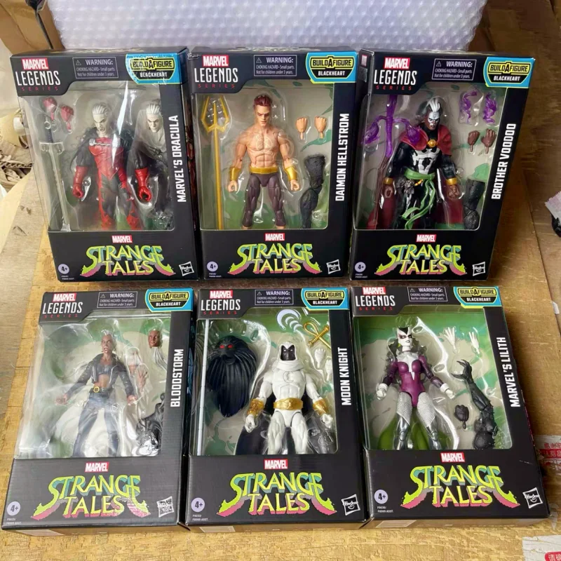 Marvel Legends Series Moon Knight Strange Tales Brother Voodoo/ Daimon Hellstrom Etc Anime Figure Set Of 7 For Collectors