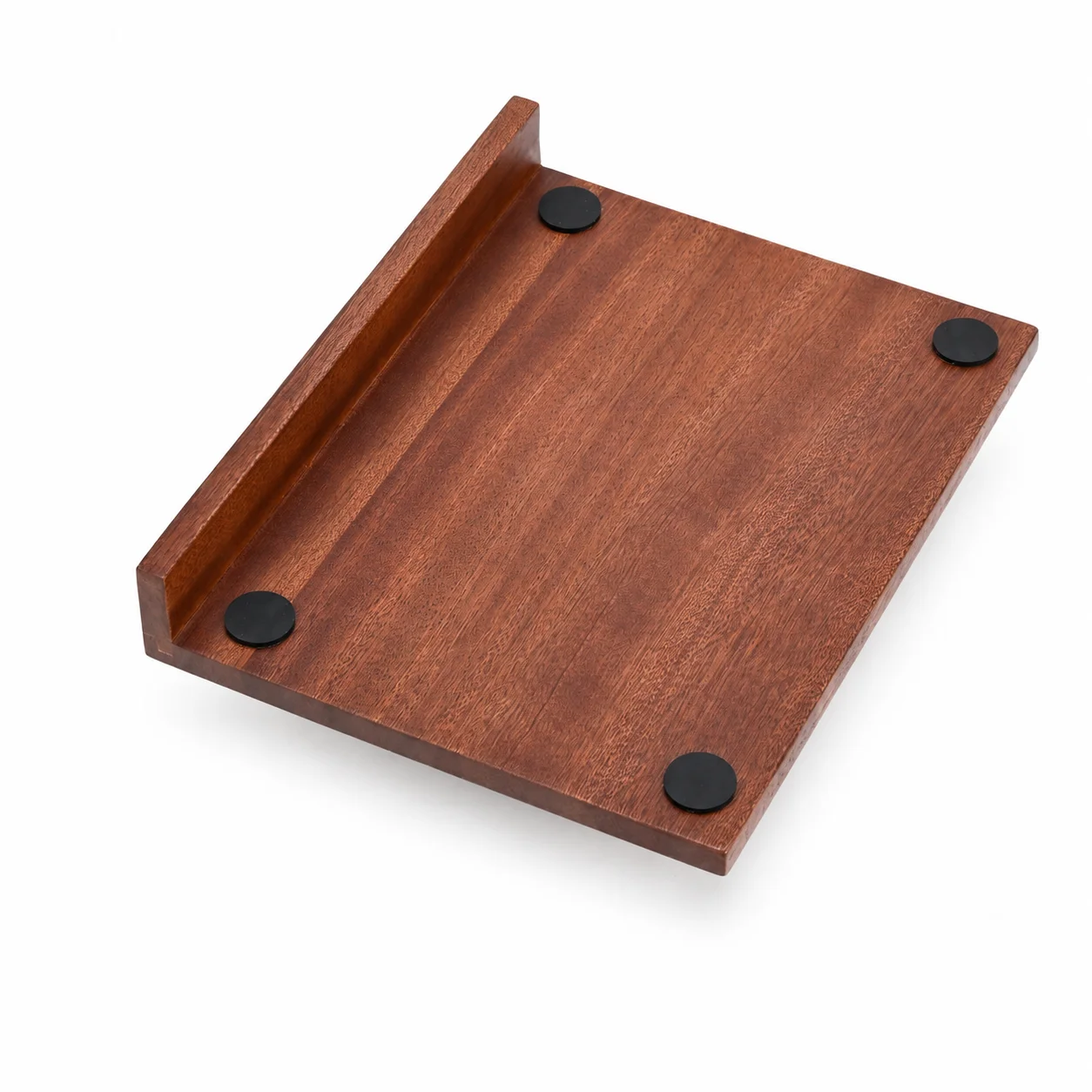 MUVNA Wooden Espresso Tamping Mat with Silicone Pad, Countertop Edge Tamper Station, Anti-Slip Portafilter Pressing Base