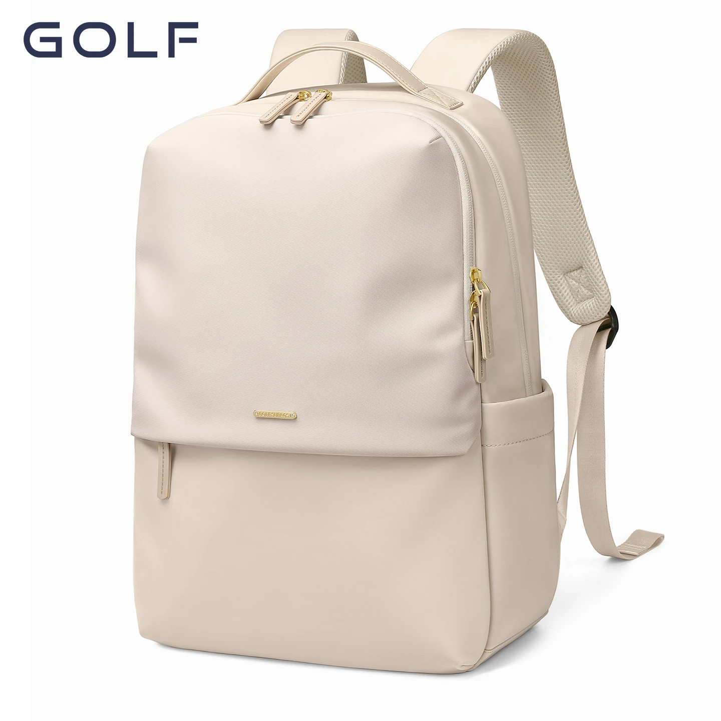 

Рюкзак для путешествий GOLF большой вместимости для женщин, сумка для ноутбука 15,6 дюйма, нейлоновый рюкзак, однотонный, водонепроницаемый, абрикосовый цвет